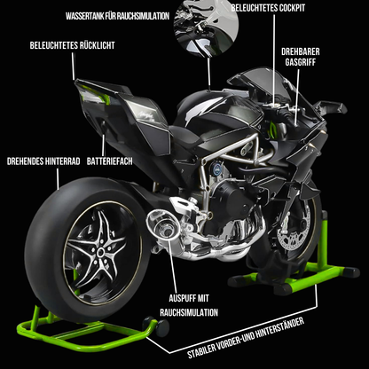 LED Racing Motorrad mit Sound & Rauch